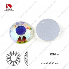 round rhinestone with two holes 30mm 